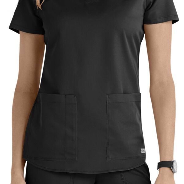 Grey's Anatomy Ladies 71166 & 71166X  Top - Steel, Indigo, Black Thumbnail