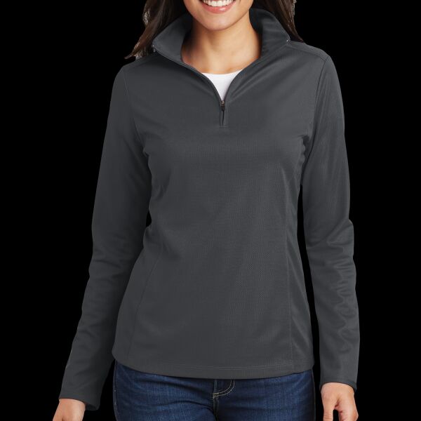 Ladies Pinpoint Mesh 1/2 Zip Thumbnail