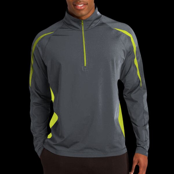 Sport Wick ® Stretch 1/2 Zip Colorblock Pullover Thumbnail