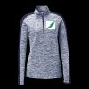 Ladies PosiCharge Electric Heather Colorblock 1/4 Zip Thumbnail