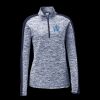 Ladies PosiCharge Electric Heather Colorblock 1/4 Zip Thumbnail