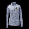 Ladies PosiCharge Electric Heather Colorblock 1/4 Zip Thumbnail