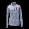 Ladies PosiCharge Electric Heather Colorblock 1/4 Zip Thumbnail