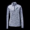 Ladies PosiCharge Electric Heather Colorblock 1/4 Zip Thumbnail