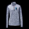Ladies PosiCharge Electric Heather Colorblock 1/4 Zip Thumbnail