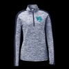 Ladies PosiCharge Electric Heather Colorblock 1/4 Zip Thumbnail