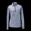 Ladies PosiCharge Electric Heather Colorblock 1/4 Zip Thumbnail