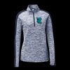 Ladies PosiCharge Electric Heather Colorblock 1/4 Zip Thumbnail