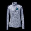 Ladies PosiCharge Electric Heather Colorblock 1/4 Zip Thumbnail