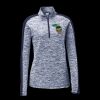 Ladies PosiCharge Electric Heather Colorblock 1/4 Zip Thumbnail