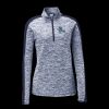 Ladies PosiCharge Electric Heather Colorblock 1/4 Zip Thumbnail