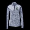 Ladies PosiCharge Electric Heather Colorblock 1/4 Zip Thumbnail