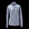 Ladies PosiCharge Electric Heather Colorblock 1/4 Zip Thumbnail