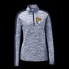 Ladies PosiCharge Electric Heather Colorblock 1/4 Zip Thumbnail