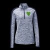 Ladies PosiCharge Electric Heather Colorblock 1/4 Zip Thumbnail