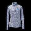Ladies PosiCharge Electric Heather Colorblock 1/4 Zip Thumbnail