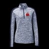 Ladies PosiCharge Electric Heather Colorblock 1/4 Zip Thumbnail