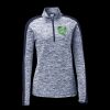 Ladies PosiCharge Electric Heather Colorblock 1/4 Zip Thumbnail