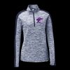 Ladies PosiCharge Electric Heather Colorblock 1/4 Zip Thumbnail