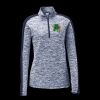 Ladies PosiCharge Electric Heather Colorblock 1/4 Zip Thumbnail