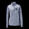 Ladies PosiCharge Electric Heather Colorblock 1/4 Zip Thumbnail