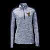 Ladies PosiCharge Electric Heather Colorblock 1/4 Zip Thumbnail