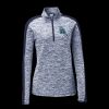 Ladies PosiCharge Electric Heather Colorblock 1/4 Zip Thumbnail