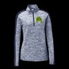Ladies PosiCharge Electric Heather Colorblock 1/4 Zip Thumbnail