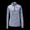 Ladies PosiCharge Electric Heather Colorblock 1/4 Zip Thumbnail