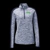 Ladies PosiCharge Electric Heather Colorblock 1/4 Zip Thumbnail