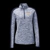 Ladies PosiCharge Electric Heather Colorblock 1/4 Zip Thumbnail