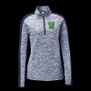 Ladies PosiCharge Electric Heather Colorblock 1/4 Zip Thumbnail