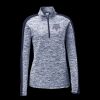 Ladies PosiCharge Electric Heather Colorblock 1/4 Zip Thumbnail