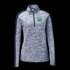 Ladies PosiCharge Electric Heather Colorblock 1/4 Zip Thumbnail