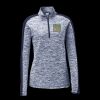 Ladies PosiCharge Electric Heather Colorblock 1/4 Zip Thumbnail