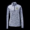Ladies PosiCharge Electric Heather Colorblock 1/4 Zip Thumbnail