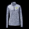 Ladies PosiCharge Electric Heather Colorblock 1/4 Zip Thumbnail