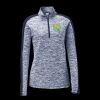 Ladies PosiCharge Electric Heather Colorblock 1/4 Zip Thumbnail