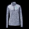 Ladies PosiCharge Electric Heather Colorblock 1/4 Zip Thumbnail