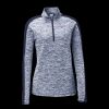 Ladies PosiCharge Electric Heather Colorblock 1/4 Zip Thumbnail
