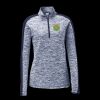 Ladies PosiCharge Electric Heather Colorblock 1/4 Zip Thumbnail