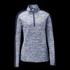 Ladies PosiCharge Electric Heather Colorblock 1/4 Zip Thumbnail