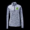 Ladies PosiCharge Electric Heather Colorblock 1/4 Zip Thumbnail
