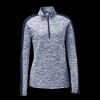 Ladies PosiCharge Electric Heather Colorblock 1/4 Zip Thumbnail