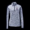Ladies PosiCharge Electric Heather Colorblock 1/4 Zip Thumbnail