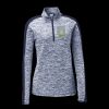 Ladies PosiCharge Electric Heather Colorblock 1/4 Zip Thumbnail