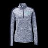 Ladies PosiCharge Electric Heather Colorblock 1/4 Zip Thumbnail