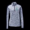 Ladies PosiCharge Electric Heather Colorblock 1/4 Zip Thumbnail