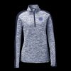 Ladies PosiCharge Electric Heather Colorblock 1/4 Zip Thumbnail
