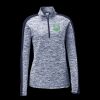 Ladies PosiCharge Electric Heather Colorblock 1/4 Zip Thumbnail